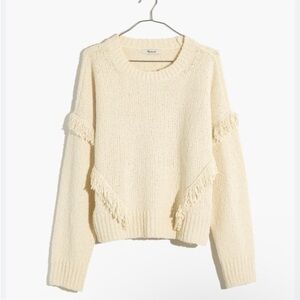 Madewell Fringe Pullover Sweater L